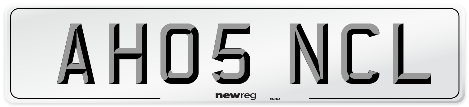AH05 NCL Number Plate from New Reg